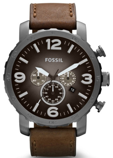 Fossil horlogeband JR-1424 Leder Bruin 24mm 